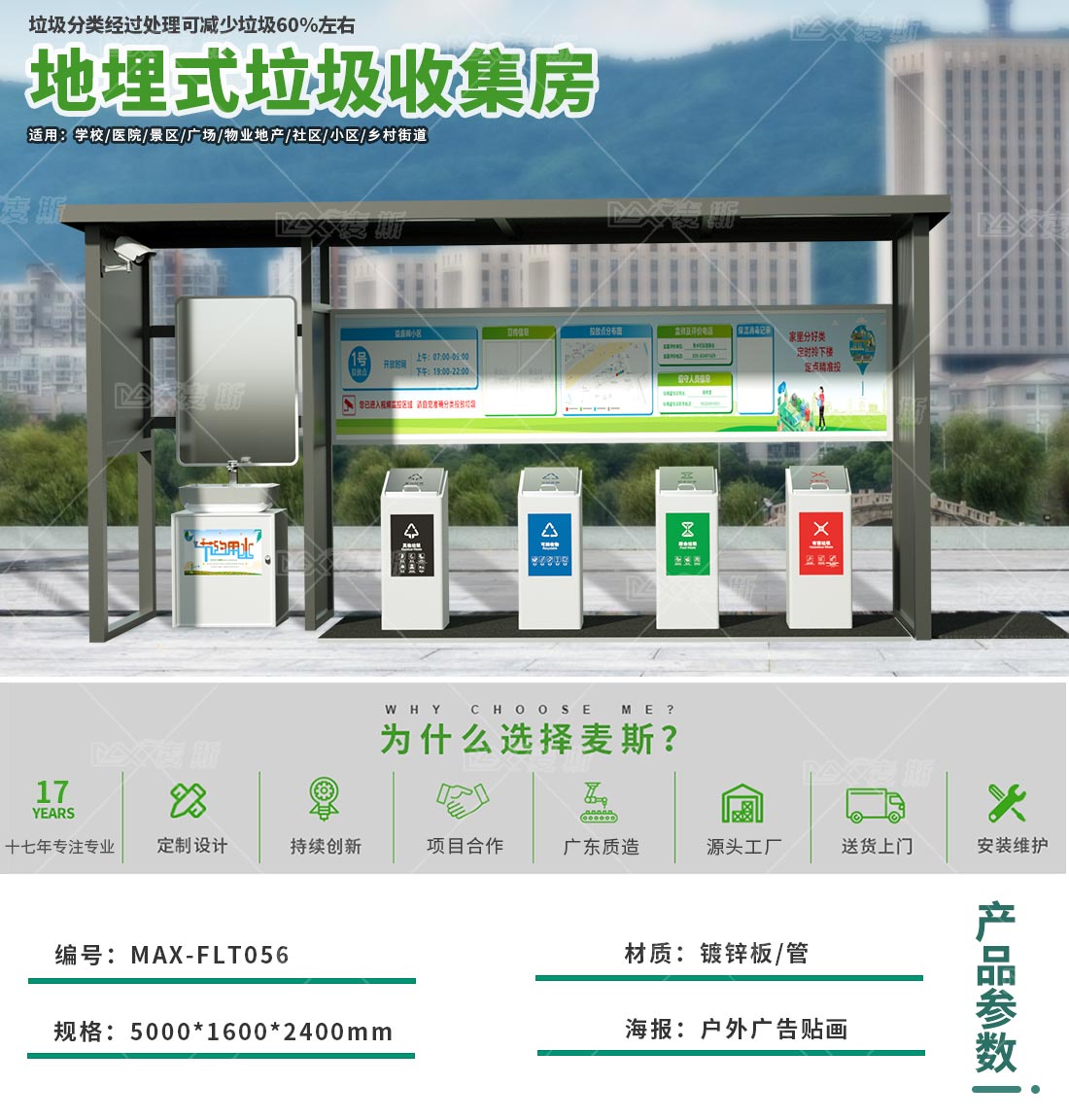 地埋式投放口垃圾亭
