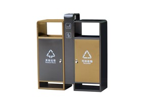 户外二分类果皮箱